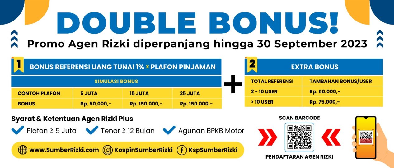 Double Bonus Agen Rizki, Kospin Sumber Rizki
